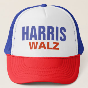 Red White und Blue Harris Walz Truckerkappe