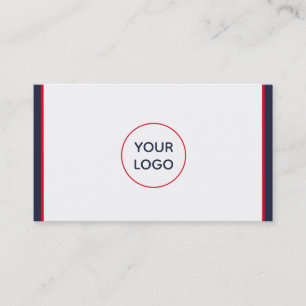 Red White und Blue Nautical Custom Visitenkarte