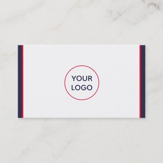 Red White und Blue Nautical Custom Visitenkarte (Vorderseite)