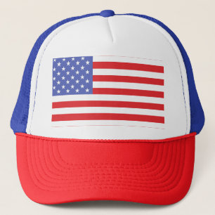 Red, White und Blue Patriotic American Flag Truckerkappe