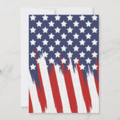 Red White und Blue Patriotic Einladung (Rückseite)
