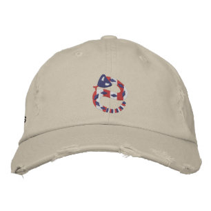 Red White und Blue Rattler Bestickte Baseballkappe