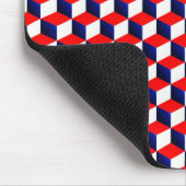 Red White und Blue Shaded 3D Look Cubase Mousepad (Ecke)