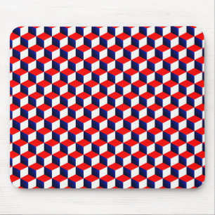 Red White und Blue Shaded 3D Look Cubase Mousepad