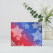 Red White und Blue Star Postcard Postkarte (Stehend Vorderseite)