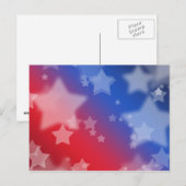 Red White und Blue Star Postcard Postkarte (Vorne/Hinten)
