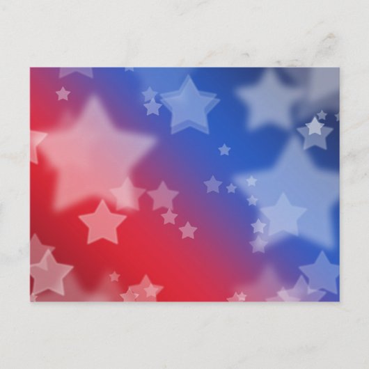 Red White und Blue Star Postcard Postkarte (Vorderseite)