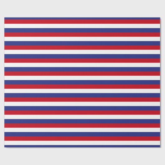 Red, White und Blue USA Streifen Muster Geschenkpapier (Flach)