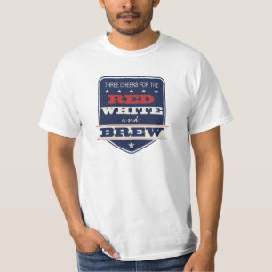 Red White und Brew Patriotic   4. Juli T-Shirt