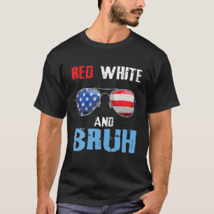 Red White und Bruh 4. Juli Jungs Patriotic Teen T-Shirt