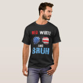 Red White und Bruh 4. Juli Jungs Patriotic Teen T-Shirt (Vorne ganz)