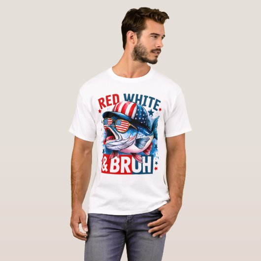 Red White und Bruh T-Shirt (Vorne ganz)