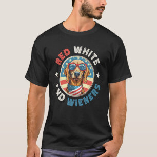Red White und Dackeln Dackel Weiner Dog 4. Juli T-Shirt