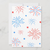 Red White und Due 4. Juli Baby Dusche Einladung (Rückseite)