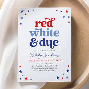 Red White und Due 4. Juli Baby Dusche Einladung