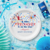 Red White und Due 4. Juli Baby Dusche Pappteller (Party)