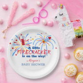 Red White und Due 4. Juli Baby Dusche Pappteller (Party)