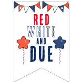Red White und Due 4. Juli Baby Dusche Wimpelkette (Zweite Fahne)