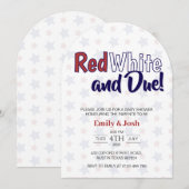 Red White und Due 4. Juli Co-Baby Dusche Einladung (Vorne/Hinten)