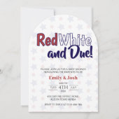 Red White und Due 4. Juli Co-Baby Dusche Einladung (Vorderseite)