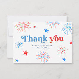 Red White und Due 4. Juli Patriotic Vielen Dank Dankeskarte