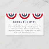 Red White und Due Baby Duschkarte Begleitkarte (Vorderseite)