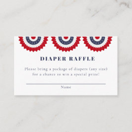 Red White und Due Baby Duschkarte Begleitkarte