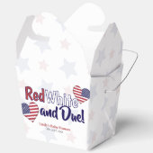Red White und Due Independence Baby Dusche Geschenkschachtel (Offen)