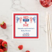 Red White und Due July 4 Baby Dusche Serviette (Beispiel)