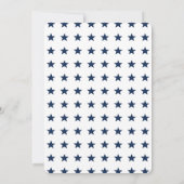 Red, White und Due Patriotic Baby Dusche Einladung (Rückseite)