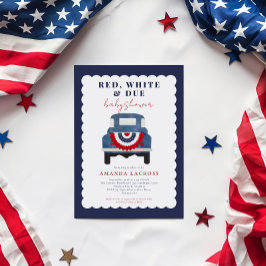 Red White und Due Patriotic Baby Dusche Postkarte