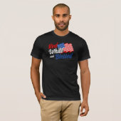 Red White und gesegnet USA Patriotic American 4O T-Shirt (Vorne ganz)