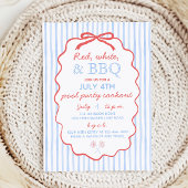 Red White und GRILLEN 4. Juli Party Einladung