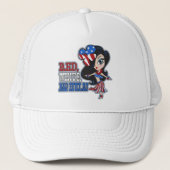 Red, White und Hula Trucker Hat Truckerkappe (Vorderseite)
