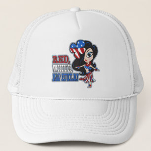 Red, White und Hula Trucker Hat Truckerkappe