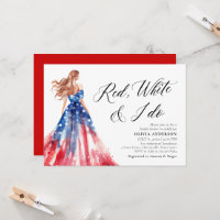 Red White und I Do Bride 4. Juli Brautparty