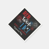 Red White und I Do Engagement Party Serviette (Ecke)