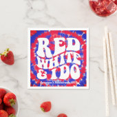 Red White und ich machen Retro Independence Day Ge Serviette (Beispiel)
