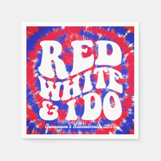 Red White und ich machen Retro Independence Day Ge Serviette