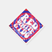 Red White und ich machen Retro Independence Day Ge Serviette (Ecke)