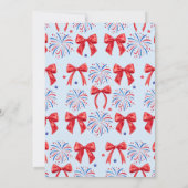 Red White und ich tun 4. Juli Brautparty Einladung (Rückseite)