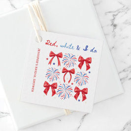 Red White und ich tun 4. Juli Brautparty Geschenkanhänger