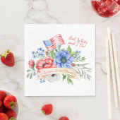 Red White und ich tun Patriotic Brautparty Serviette (Beispiel)