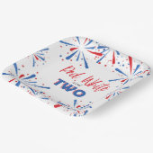 Red White und Two Birthday Firework Teller (Gewinkelt)