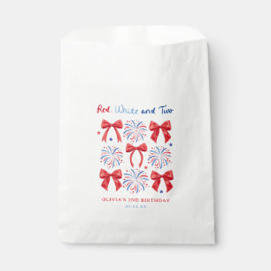 Red White und Two July Girl 2. Geburtstag Leckerei Geschenktütchen