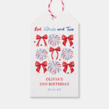 Red White und Two July Girl 2. Geburtstag Party