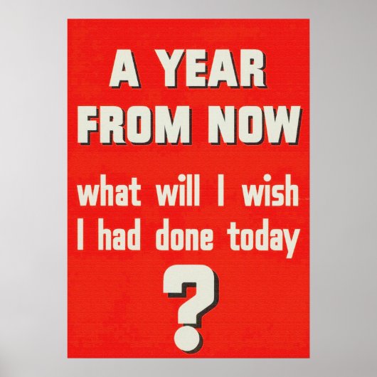 Red White Vintag Motivierend Inspiration Zitat Poster (Vorne)