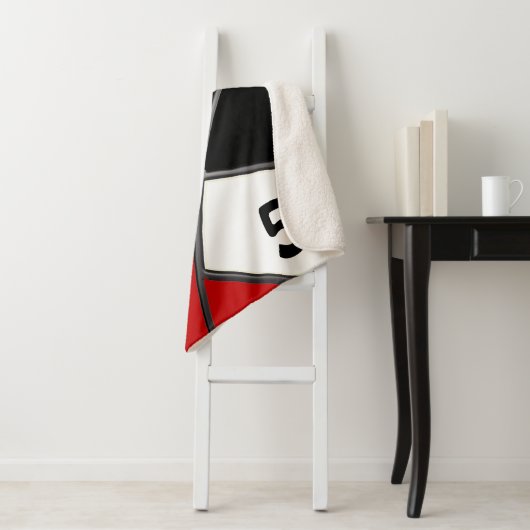 Red, White Volleyball Geschenk für Senior Night Sherpadecke (Beispiel)