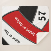 Red, White Volleyball Geschenk für Senior Night Sherpadecke (Vorderseite (Horizontal))