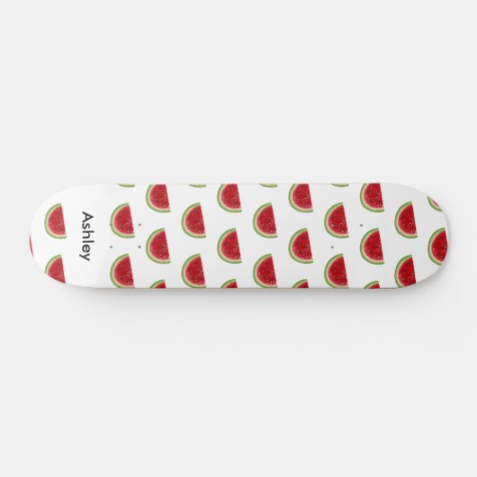 Red White Watermelon Summer Pattern Skateboard (Horizontal)